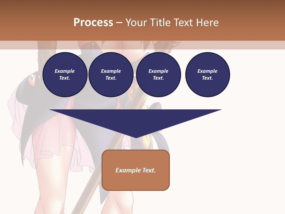 A Woman With A Sword Is Holding A Staff PowerPoint Template