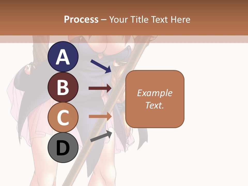 A Woman With A Sword Is Holding A Staff PowerPoint Template