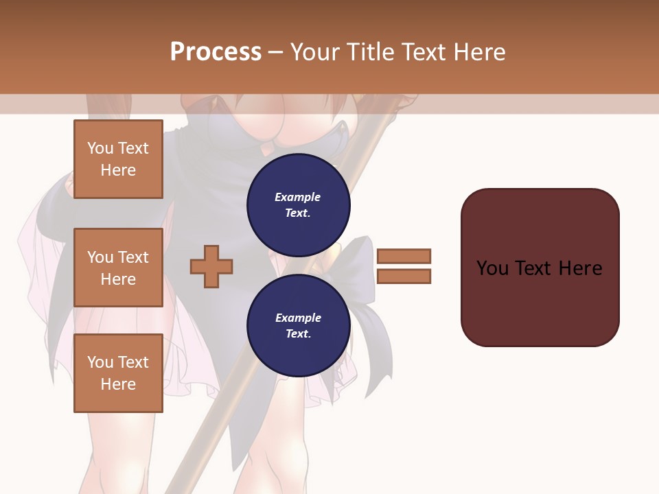 A Woman With A Sword Is Holding A Staff PowerPoint Template