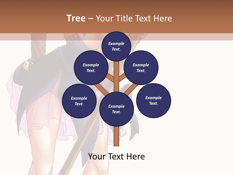 A Woman With A Sword Is Holding A Staff PowerPoint Template