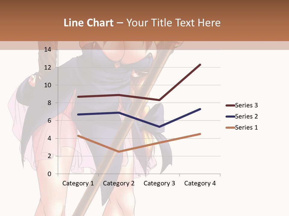 A Woman With A Sword Is Holding A Staff PowerPoint Template