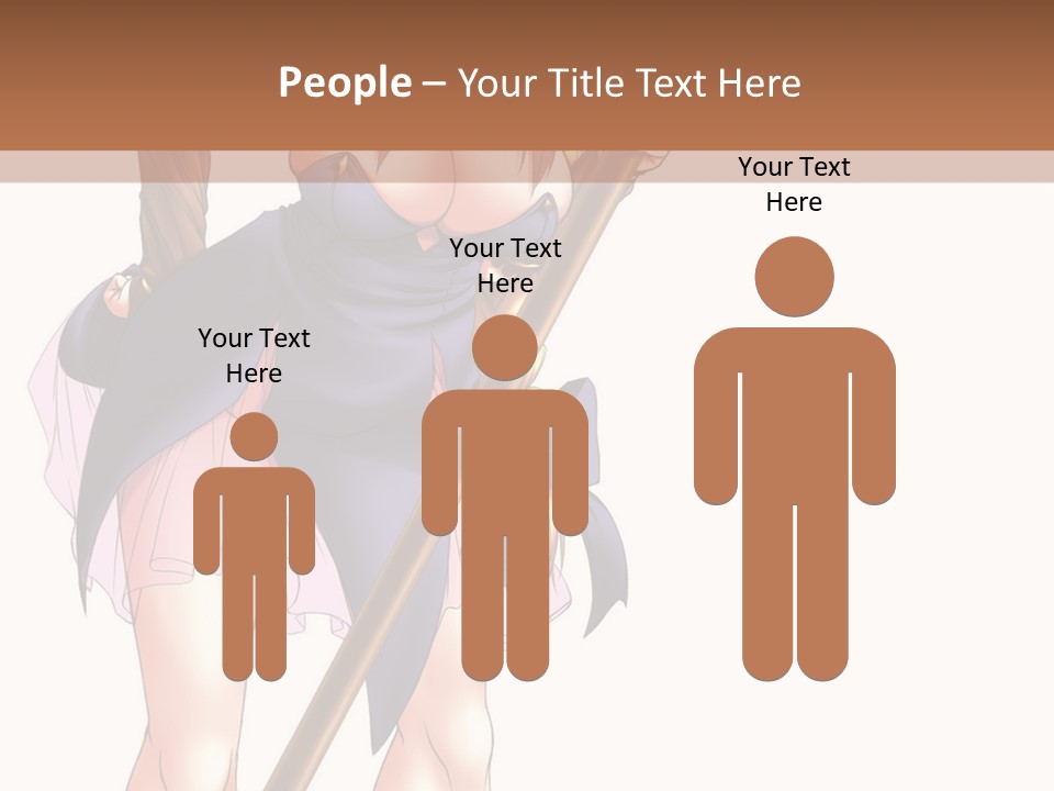 A Woman With A Sword Is Holding A Staff PowerPoint Template