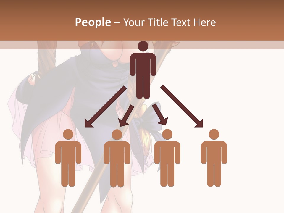 A Woman With A Sword Is Holding A Staff PowerPoint Template