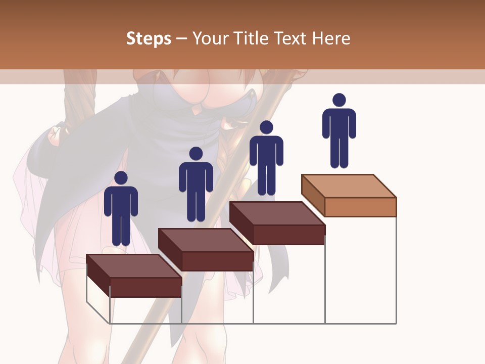 A Woman With A Sword Is Holding A Staff PowerPoint Template