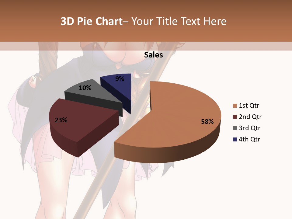A Woman With A Sword Is Holding A Staff PowerPoint Template