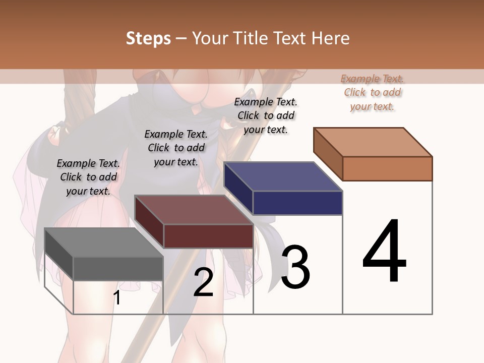 A Woman With A Sword Is Holding A Staff PowerPoint Template