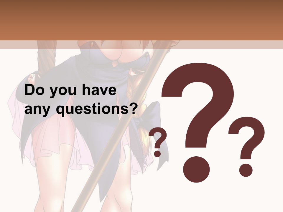 A Woman With A Sword Is Holding A Staff PowerPoint Template