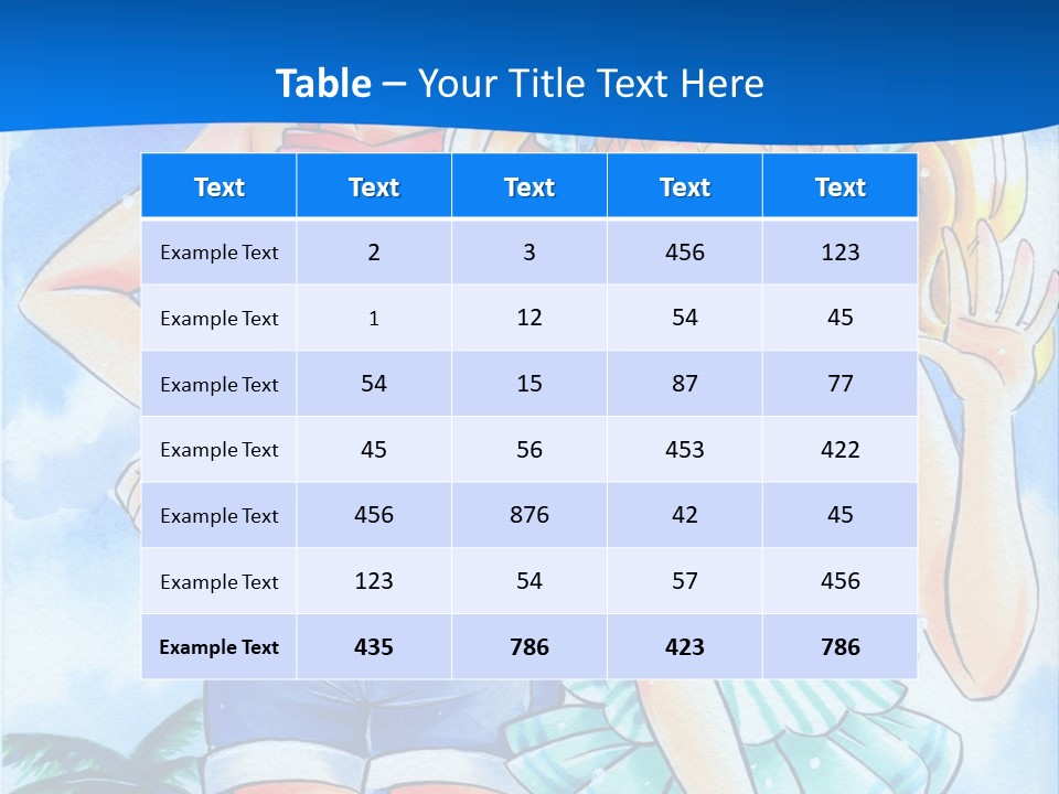 Two Young Girls Standing Next To Each Other On A Blue Background PowerPoint Template