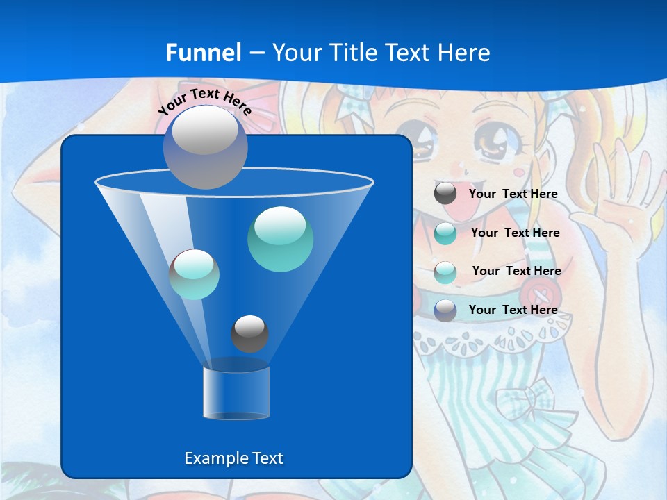 Two Young Girls Standing Next To Each Other On A Blue Background PowerPoint Template