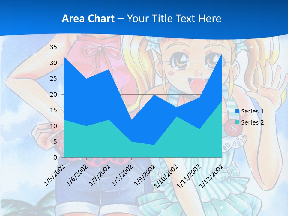 Two Young Girls Standing Next To Each Other On A Blue Background PowerPoint Template