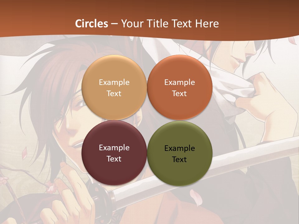 A Couple Of Anime Characters With Swords In Their Hands PowerPoint Template