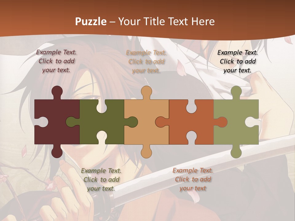 A Couple Of Anime Characters With Swords In Their Hands PowerPoint Template
