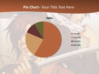 A Couple Of Anime Characters With Swords In Their Hands PowerPoint Template