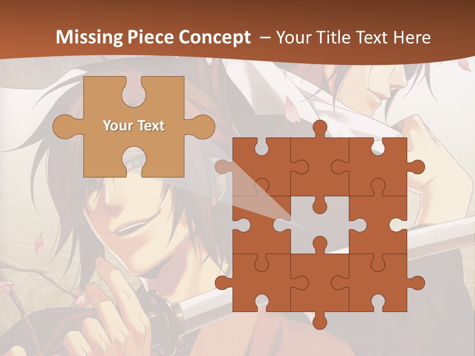 A Couple Of Anime Characters With Swords In Their Hands PowerPoint Template