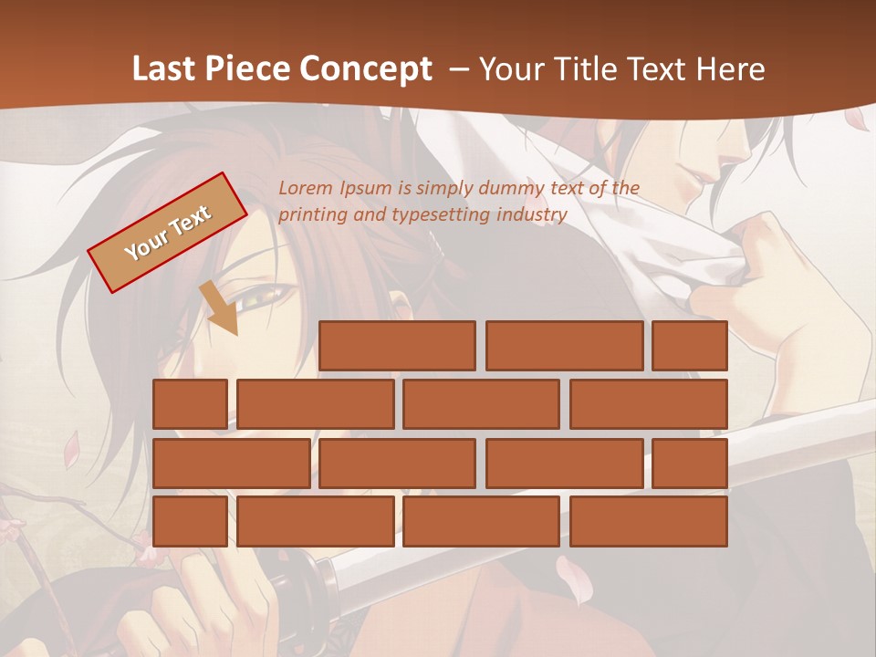 A Couple Of Anime Characters With Swords In Their Hands PowerPoint Template