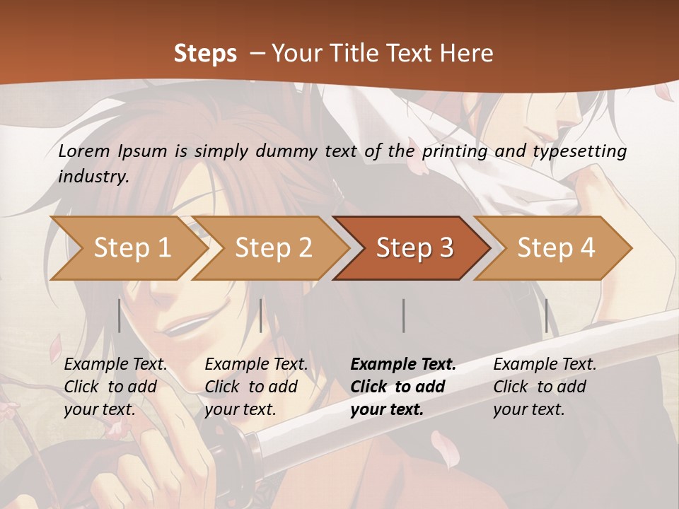 A Couple Of Anime Characters With Swords In Their Hands PowerPoint Template