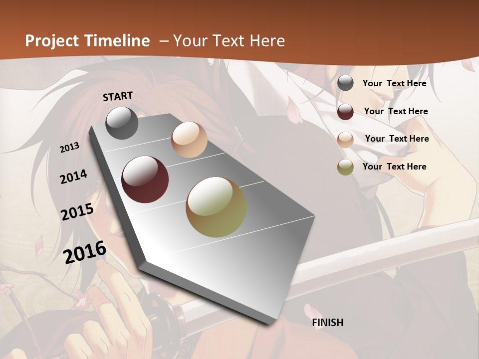 A Couple Of Anime Characters With Swords In Their Hands PowerPoint Template