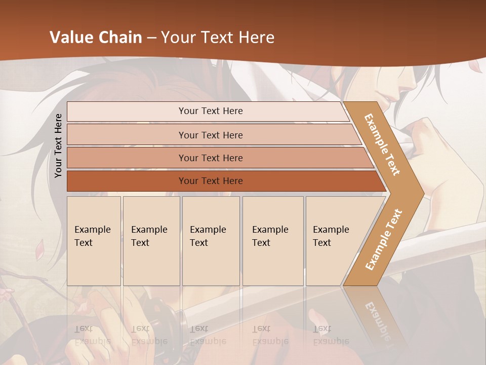 A Couple Of Anime Characters With Swords In Their Hands PowerPoint Template