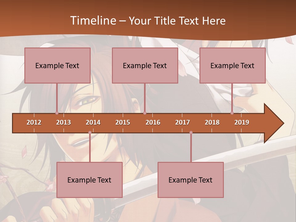 A Couple Of Anime Characters With Swords In Their Hands PowerPoint Template