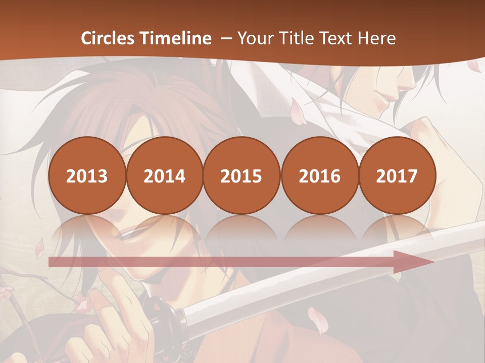 A Couple Of Anime Characters With Swords In Their Hands PowerPoint Template