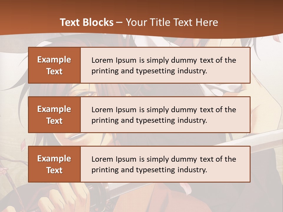 A Couple Of Anime Characters With Swords In Their Hands PowerPoint Template