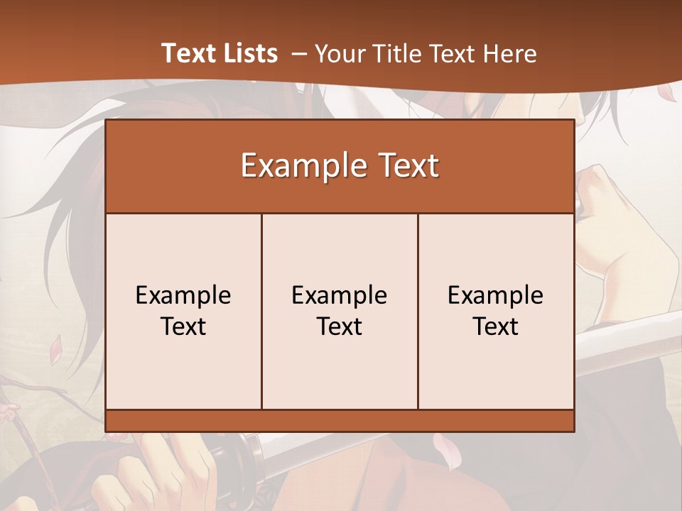 A Couple Of Anime Characters With Swords In Their Hands PowerPoint Template