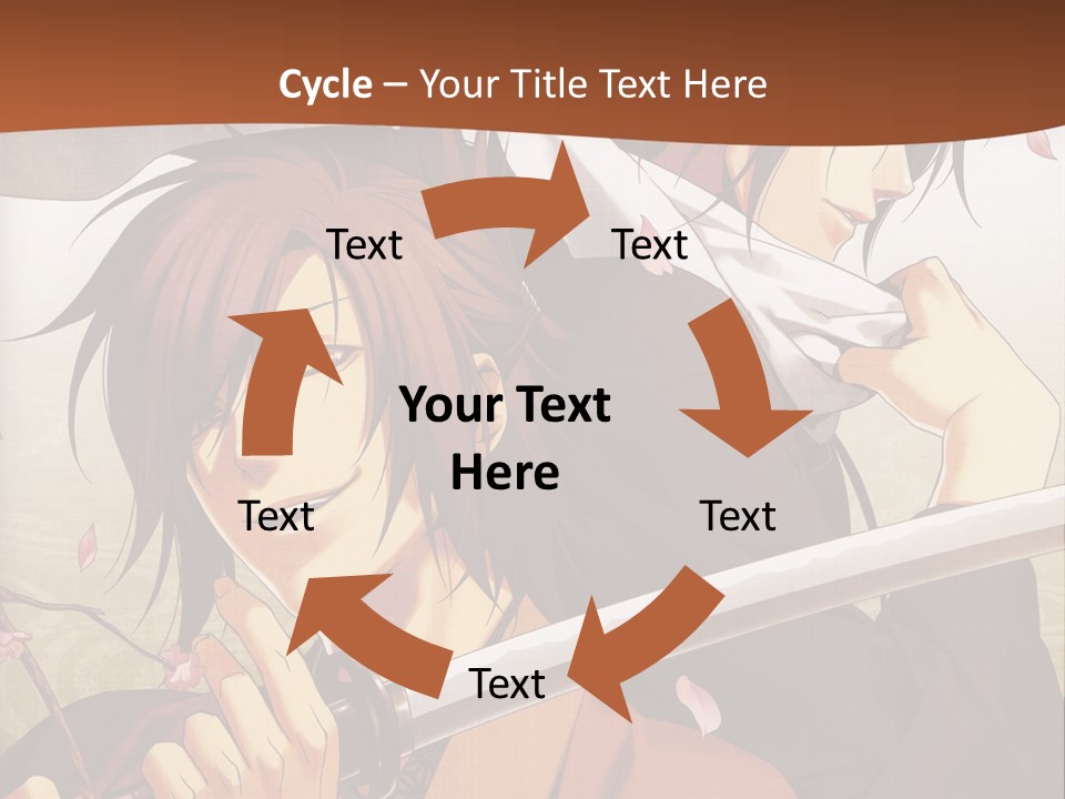A Couple Of Anime Characters With Swords In Their Hands PowerPoint Template