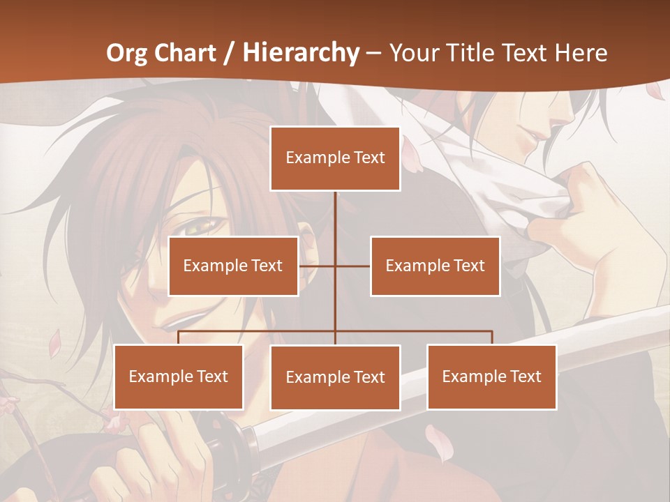 A Couple Of Anime Characters With Swords In Their Hands PowerPoint Template