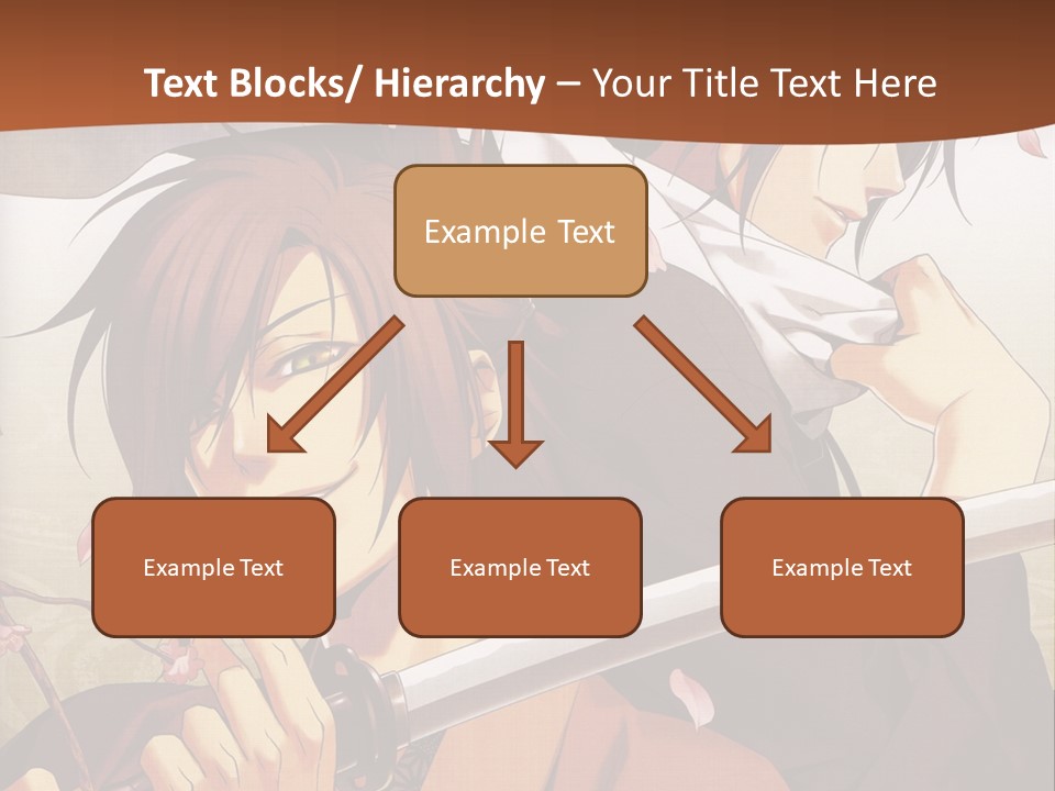 A Couple Of Anime Characters With Swords In Their Hands PowerPoint Template
