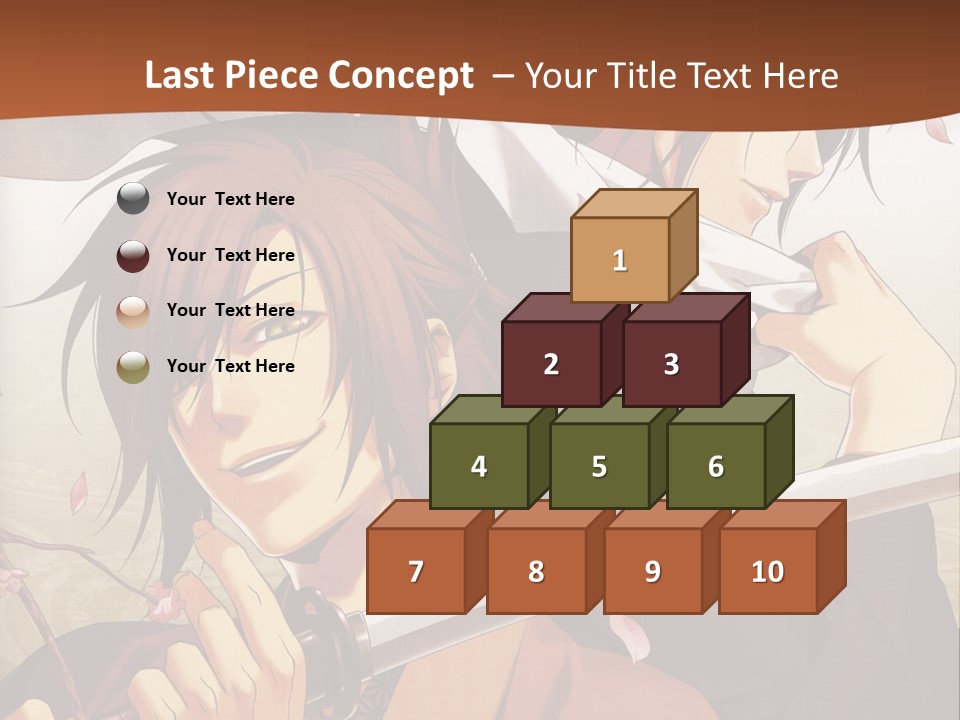 A Couple Of Anime Characters With Swords In Their Hands PowerPoint Template