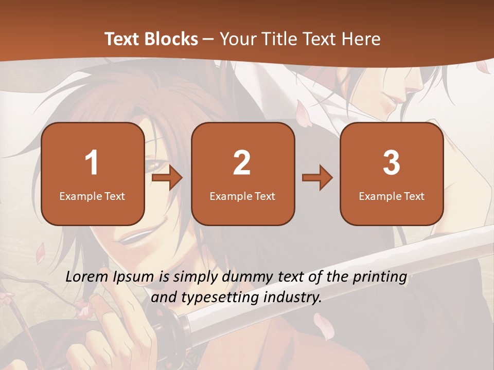 A Couple Of Anime Characters With Swords In Their Hands PowerPoint Template