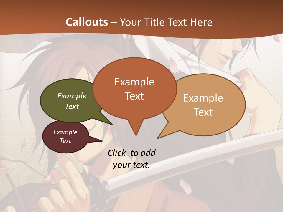 A Couple Of Anime Characters With Swords In Their Hands PowerPoint Template