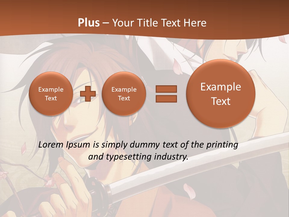 A Couple Of Anime Characters With Swords In Their Hands PowerPoint Template
