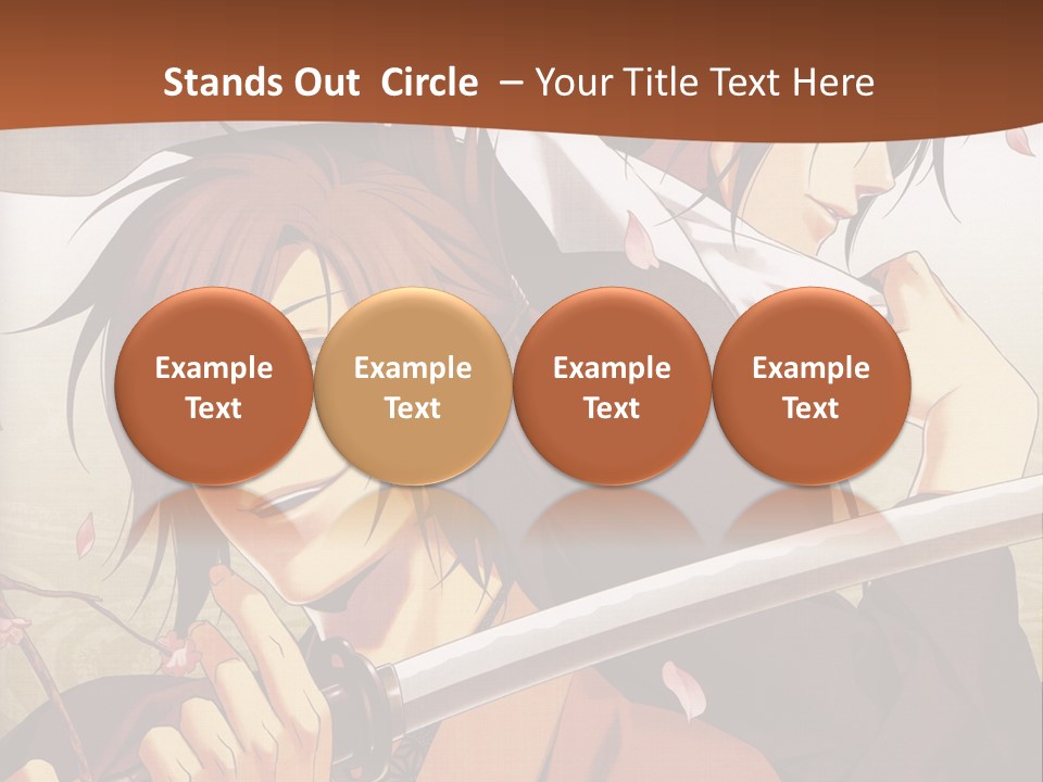 A Couple Of Anime Characters With Swords In Their Hands PowerPoint Template