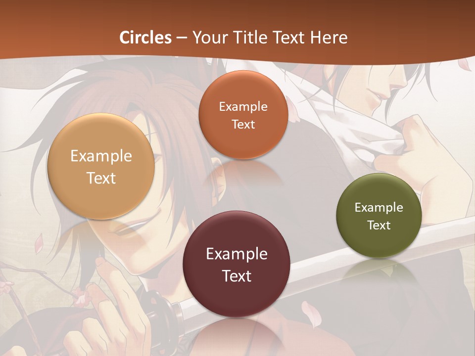 A Couple Of Anime Characters With Swords In Their Hands PowerPoint Template