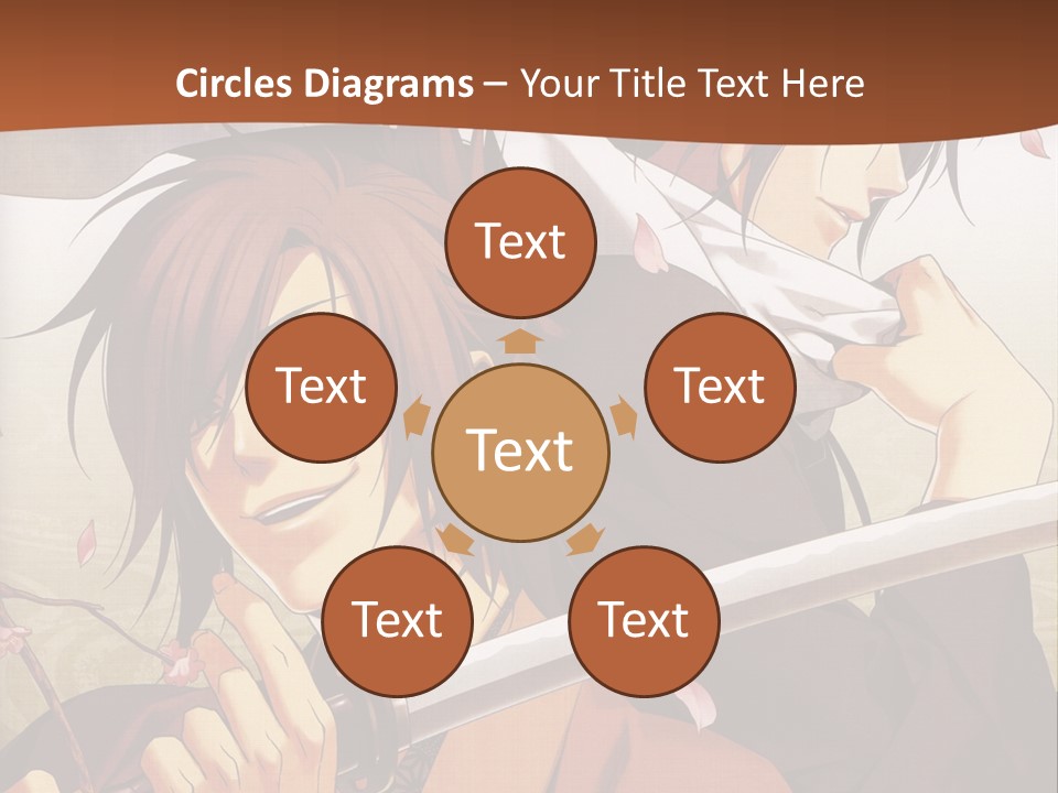 A Couple Of Anime Characters With Swords In Their Hands PowerPoint Template