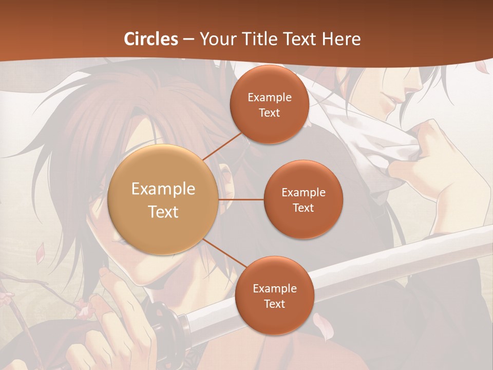 A Couple Of Anime Characters With Swords In Their Hands PowerPoint Template