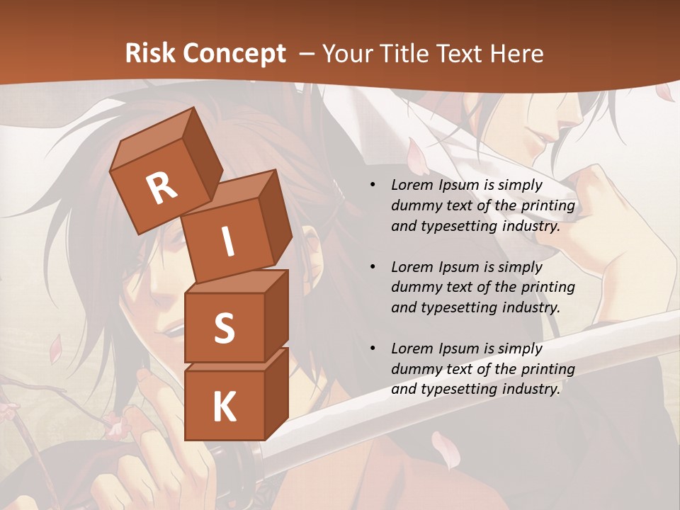 A Couple Of Anime Characters With Swords In Their Hands PowerPoint Template