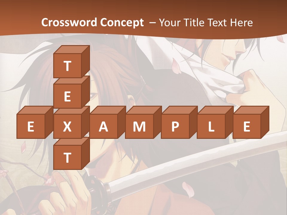 A Couple Of Anime Characters With Swords In Their Hands PowerPoint Template