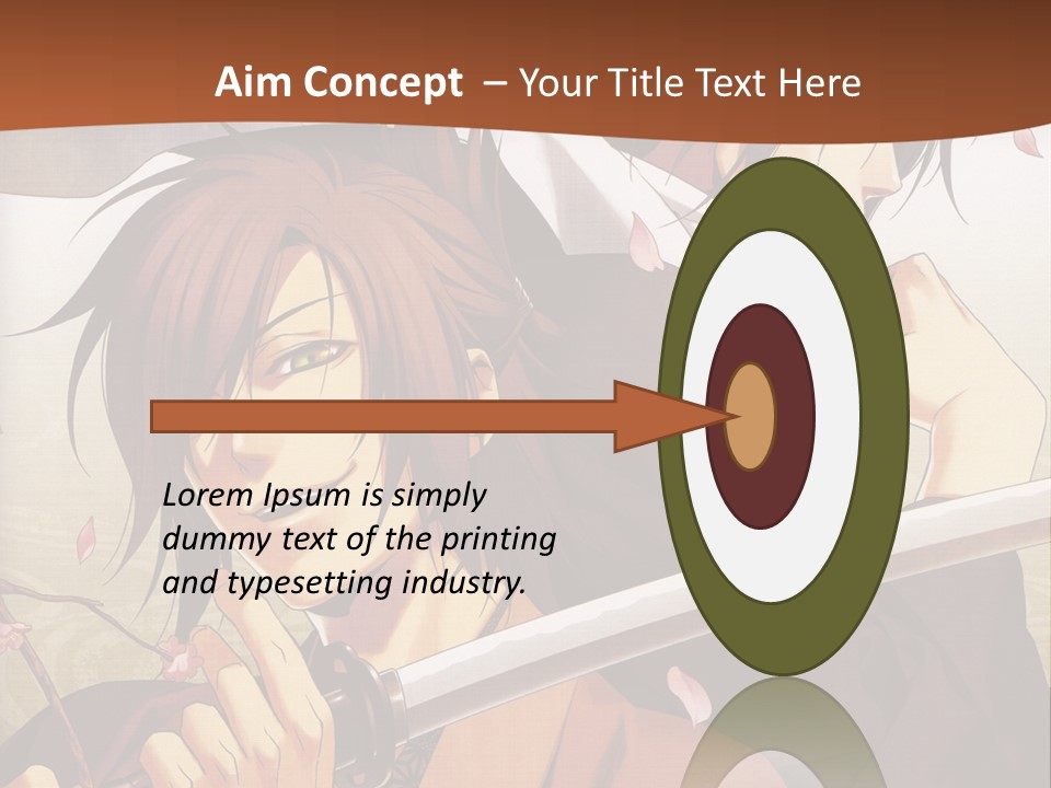 A Couple Of Anime Characters With Swords In Their Hands PowerPoint Template