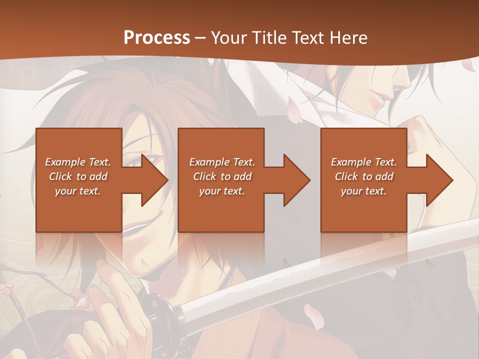 A Couple Of Anime Characters With Swords In Their Hands PowerPoint Template