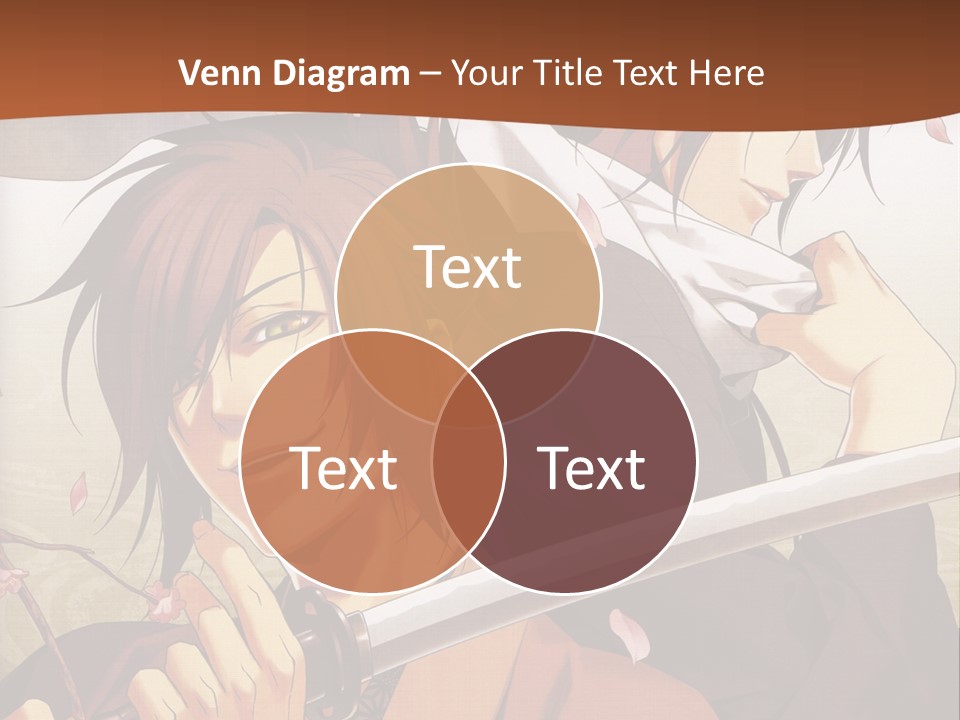 A Couple Of Anime Characters With Swords In Their Hands PowerPoint Template