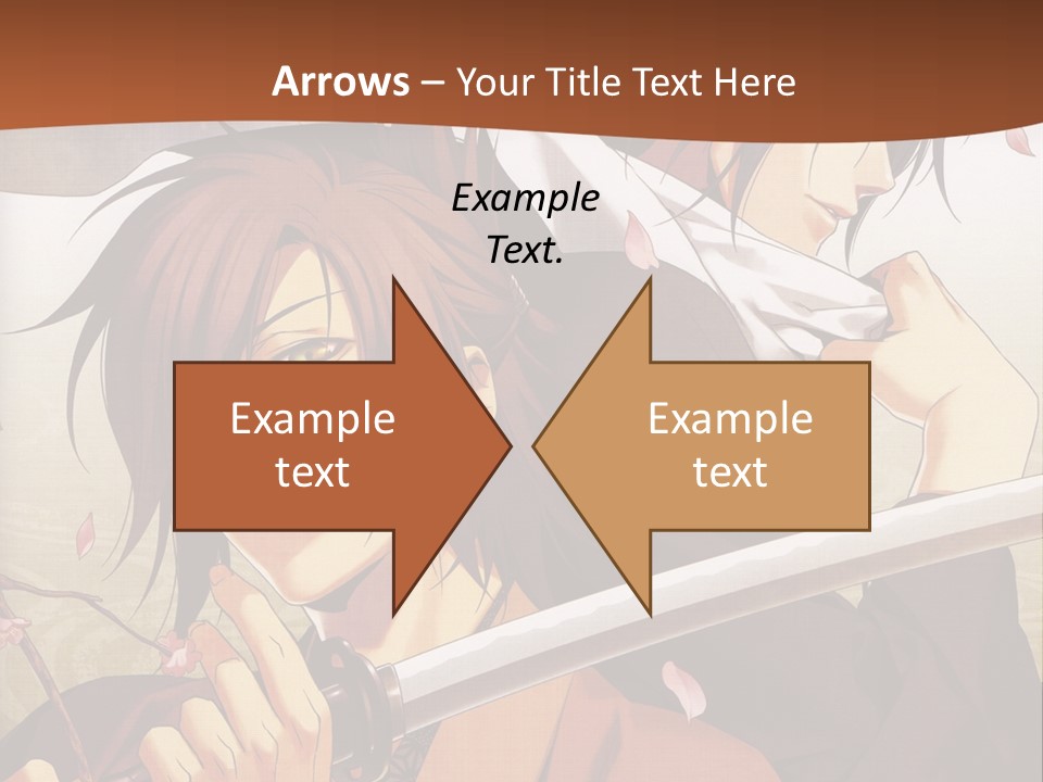 A Couple Of Anime Characters With Swords In Their Hands PowerPoint Template