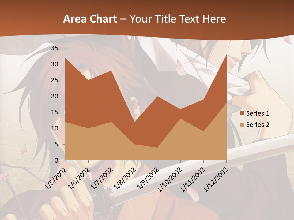 A Couple Of Anime Characters With Swords In Their Hands PowerPoint Template