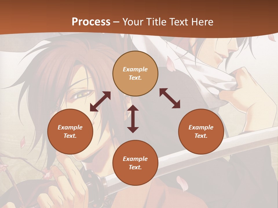 A Couple Of Anime Characters With Swords In Their Hands PowerPoint Template