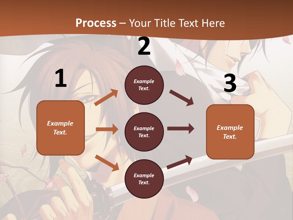 A Couple Of Anime Characters With Swords In Their Hands PowerPoint Template