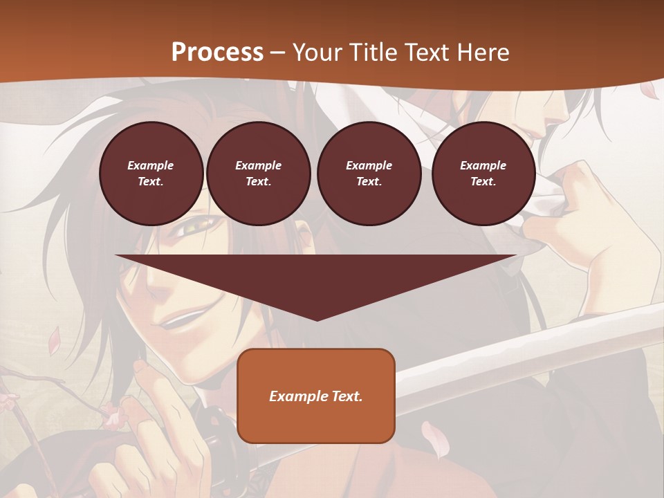 A Couple Of Anime Characters With Swords In Their Hands PowerPoint Template