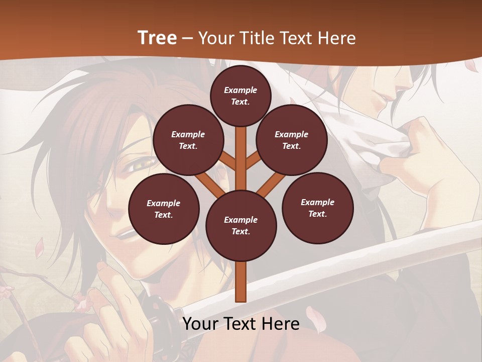 A Couple Of Anime Characters With Swords In Their Hands PowerPoint Template
