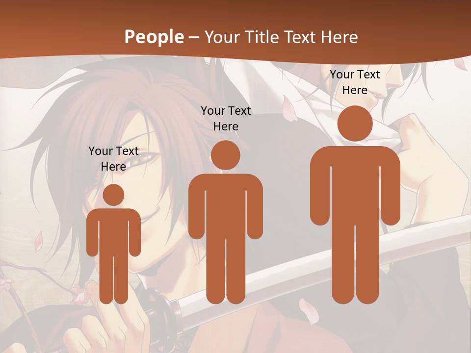 A Couple Of Anime Characters With Swords In Their Hands PowerPoint Template