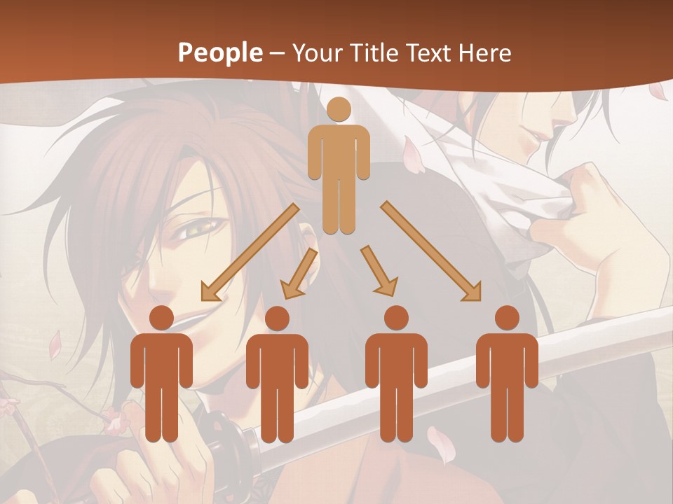 A Couple Of Anime Characters With Swords In Their Hands PowerPoint Template